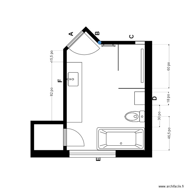 tremblay Menuiserie BON. Plan de 2 pièces et 11 m2