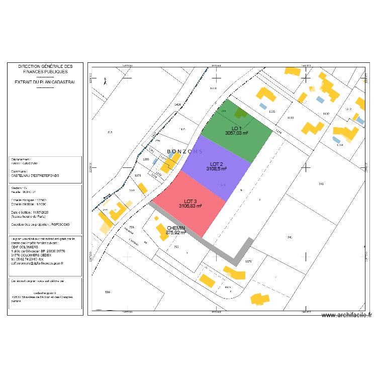 PLAN LES BORDES. Plan de 0 pièce et 0 m2
