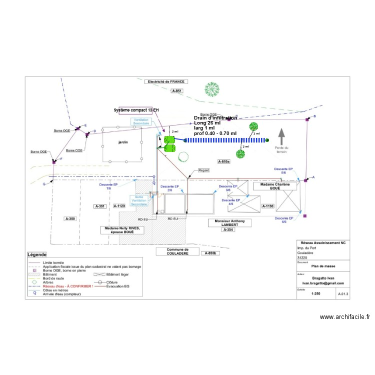 Boué. Plan de 0 pièce et 0 m2