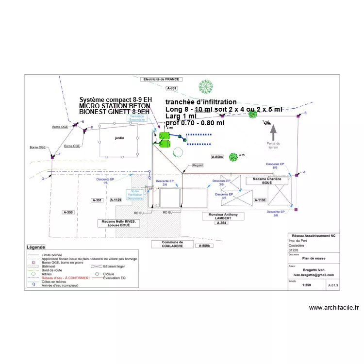 Bou&eacute;. Plan de 