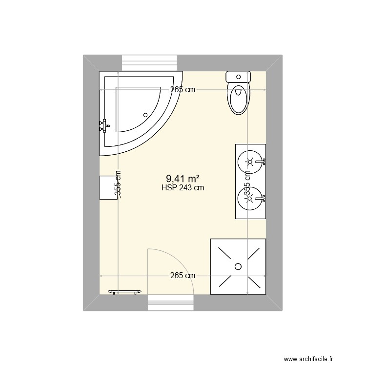 ESTEVENY SDB. Plan de 0 pièce et 0 m2