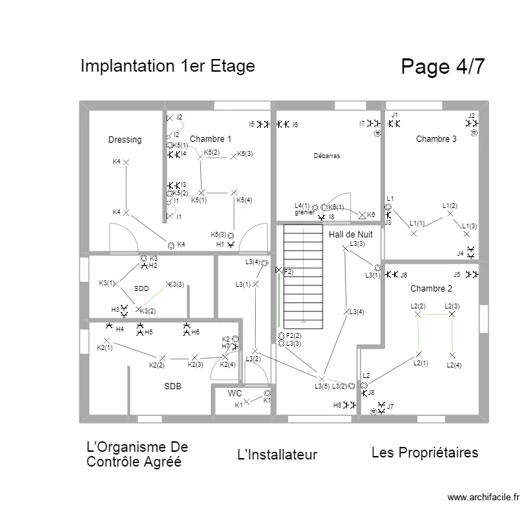 Maison Fanny Romain &eacute;tage 1  2/4. Plan de 