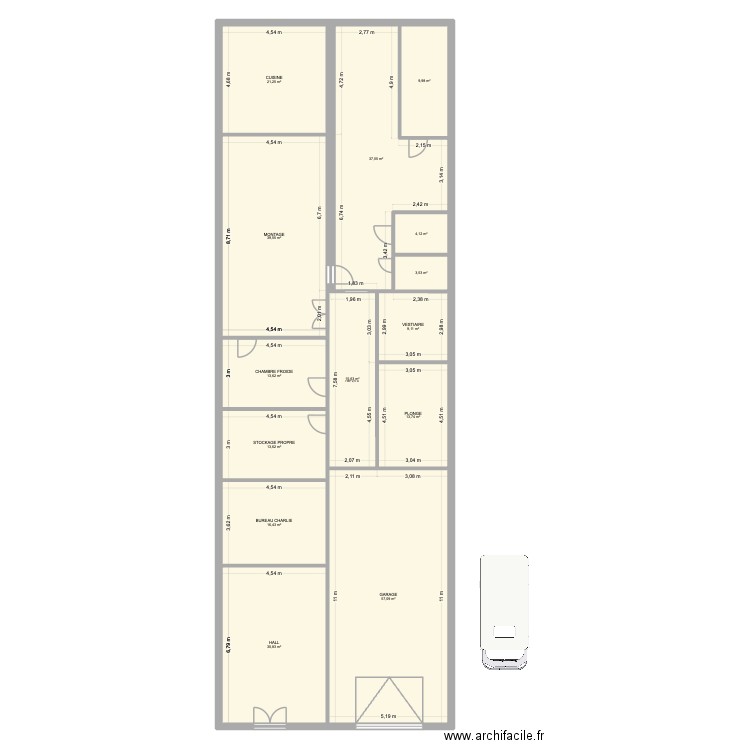 Nouvelle version plan - 03.10.25. Plan de 14 pièces et 286 m2