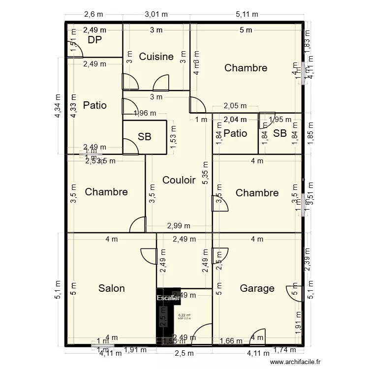 LAYE SOW. Plan de 14  et 150 m²