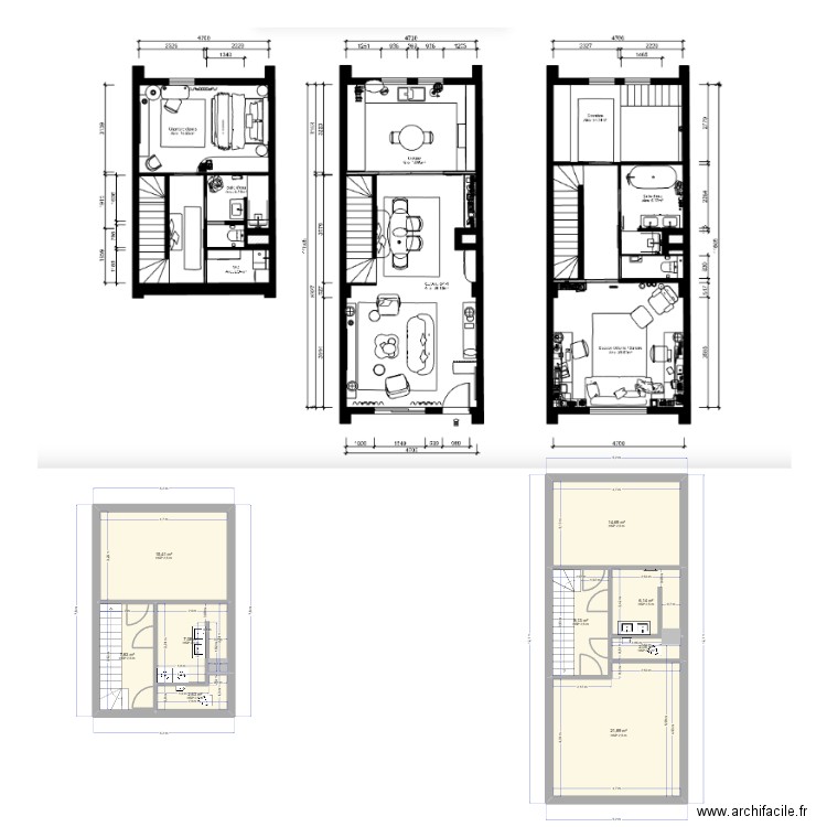 Brazza Bordeaux. Plan de 9 pièces et 86 m2