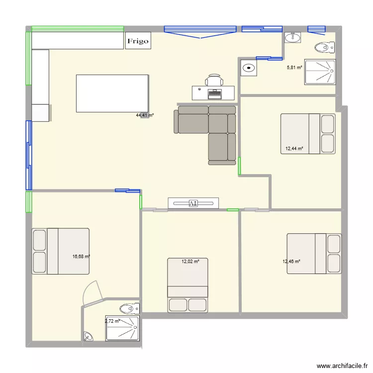 PLAN 2. Plan de 7 et 107 m² PLAN 2. Plan de 7 et 107 m²