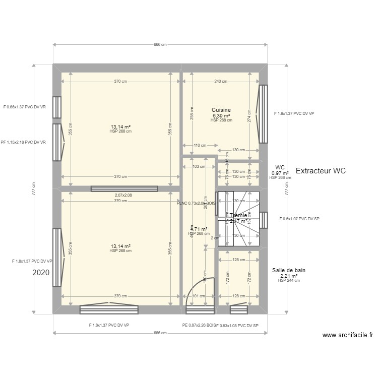 ML23020319. Plan de 12 pièces et 130 m2