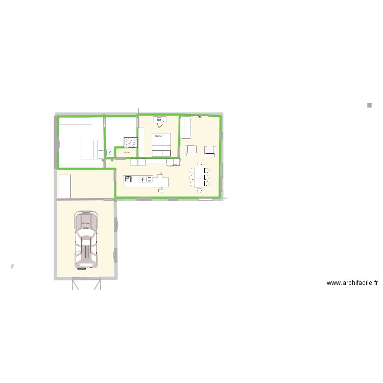 maison. Plan de 4 pièces et 102 m2