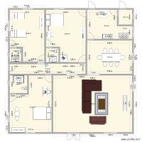 plan de 3 chambres salon