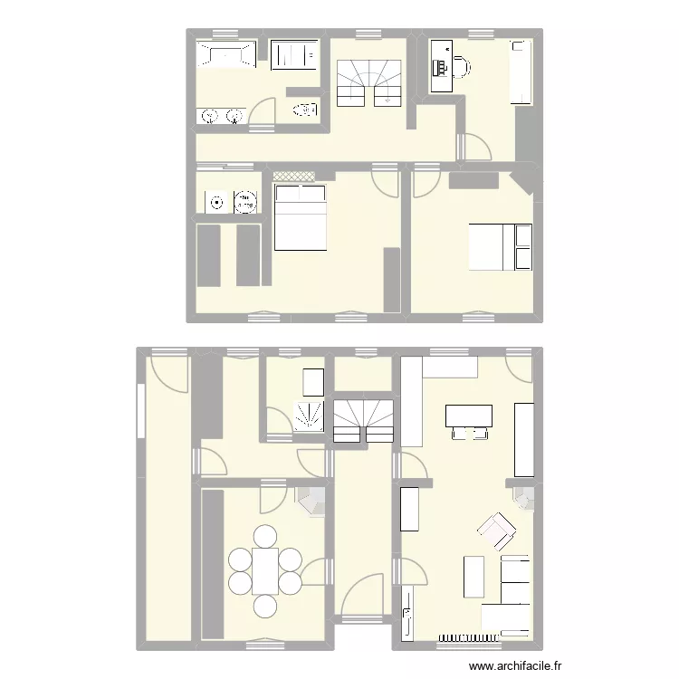 Maison Taillefontaine. Plan de 14 et 164 m² Maison Taillefontaine. Plan de 14 et 164 m²