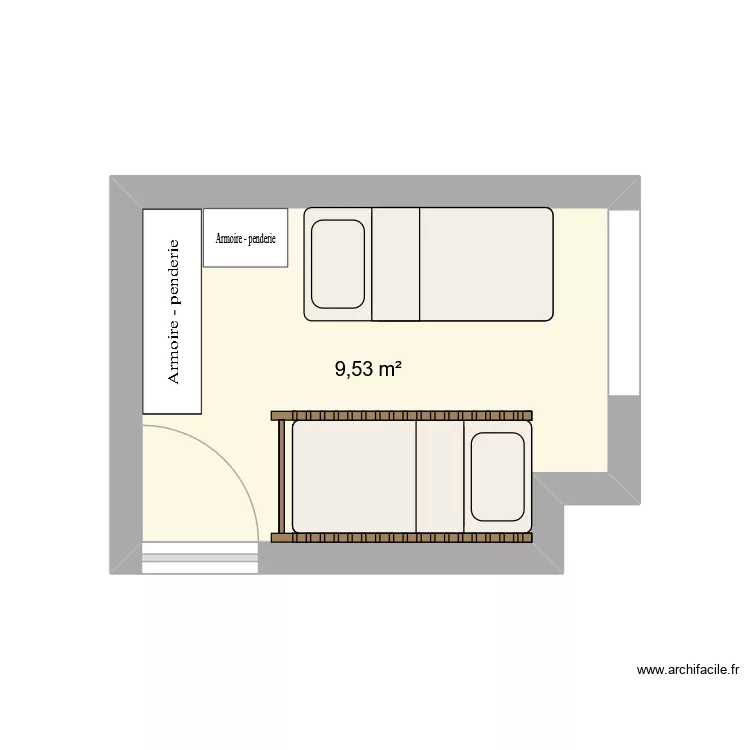 caribou chambre 1. Plan de 1 Pièce et 10 m² caribou chambre 1. Plan de 1 Pièce et 10 m²
