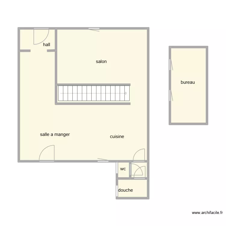 plan LEFEBVRE. Plan de 5 pièces et 56 m²