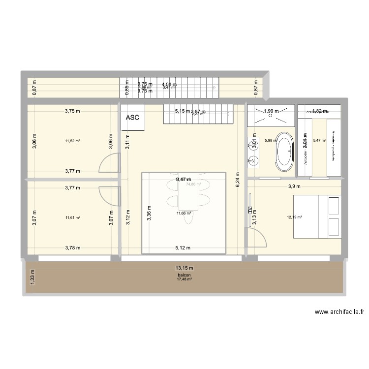 clos de la chapelle. Plan de 8 pièces et 252 m2