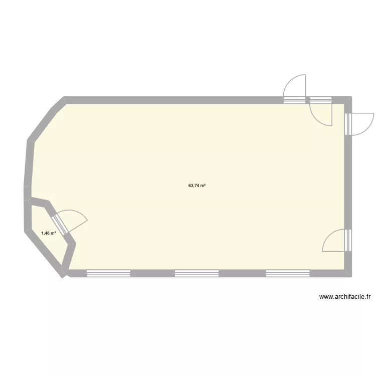 Bel ami. Plan de 2  et 65 m²
