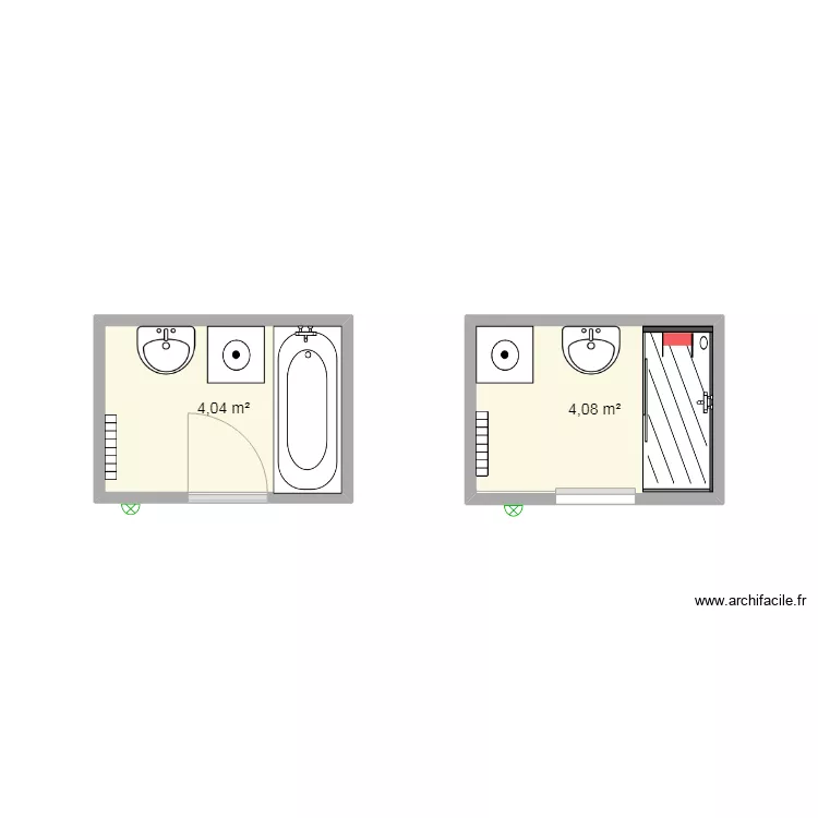 salle de bain  N  d. Plan de 