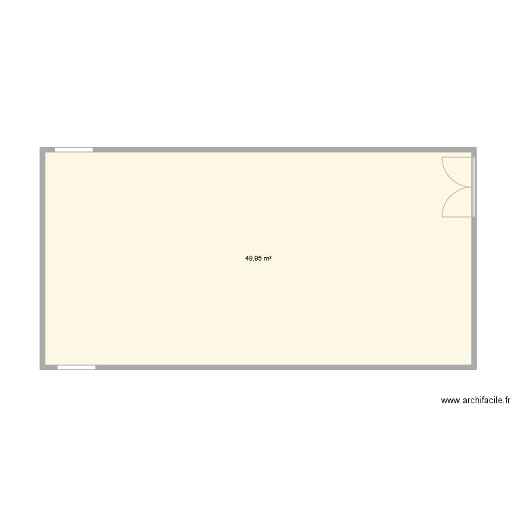 salle danse, théâtre. Plan de 1 pièce et 50 m2