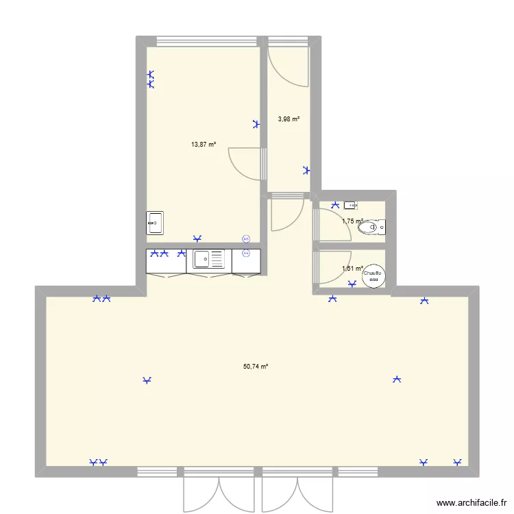 Rive_ardente. Plan de 5  et 72 m²