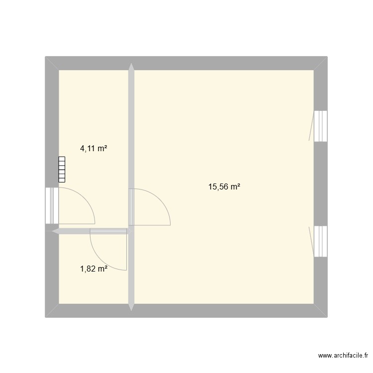 Demolombe. Plan de 3 pièces et 21 m2