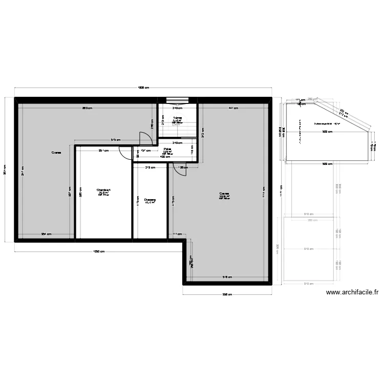 LLIMOSIN COCU Apr&egrave;s travaux. Plan de 