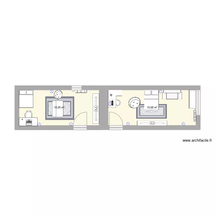 chambre alass alf. Plan de 2 et 21 m² chambre alass alf. Plan de 2 et 21 m²