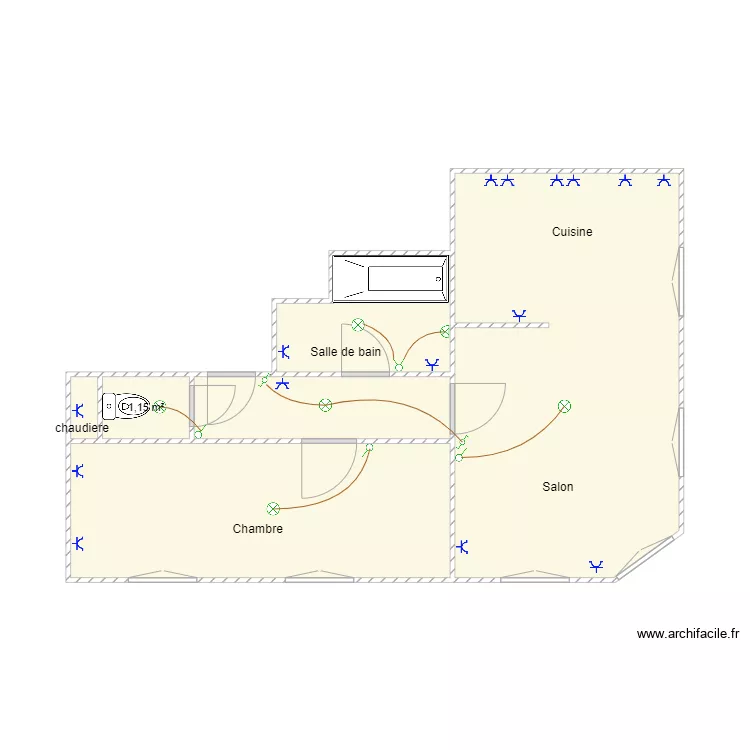 plan bruxelle rico. Plan de 6  et 38 m²