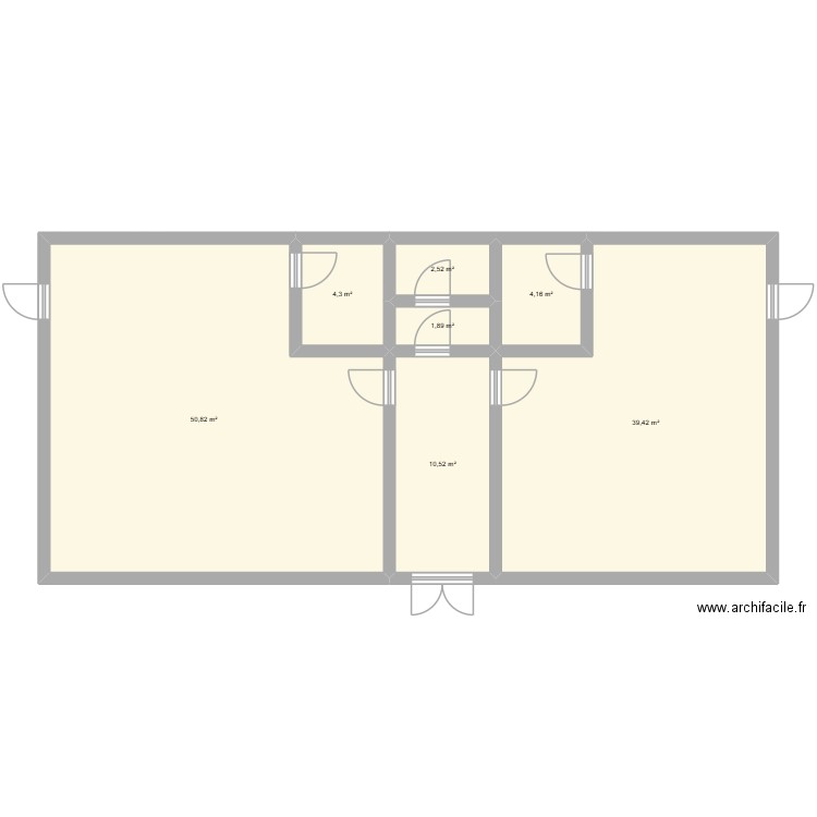 Bâtiment F - Salles de formation. Plan de 7 pièces et 114 m2