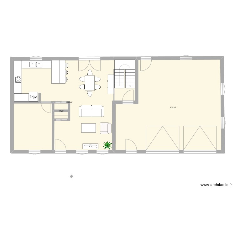 FG-21A. Plan de 3 pièces et 125 m2