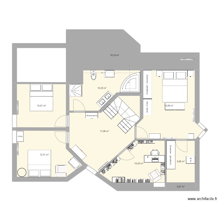 Marloie étage. Plan de 0 pièce et 0 m2