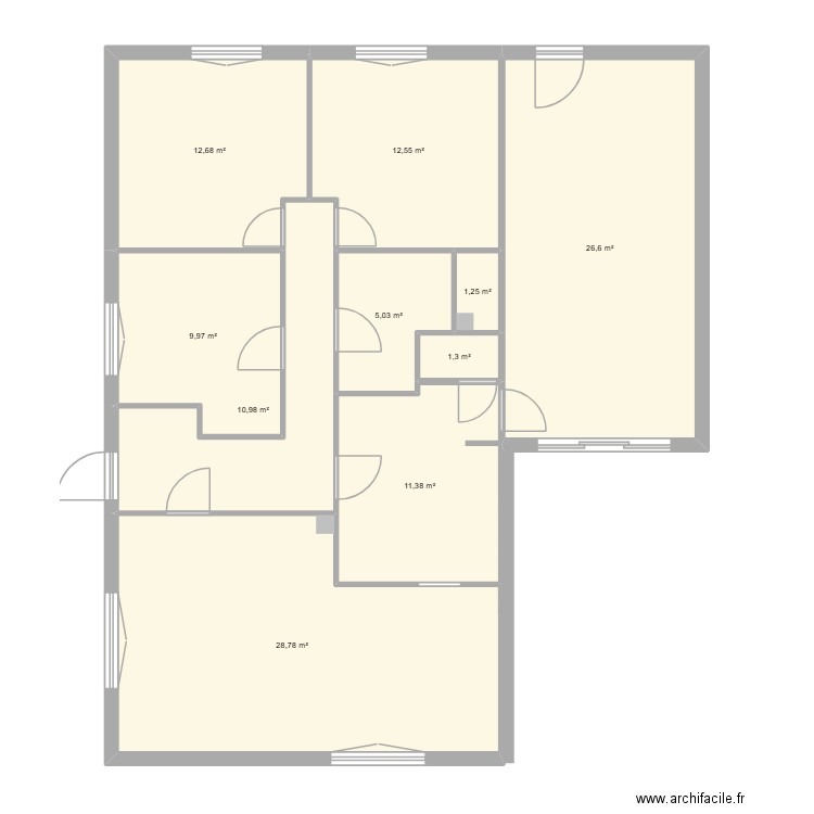 Rénato. Plan de 10 pièces et 121 m2