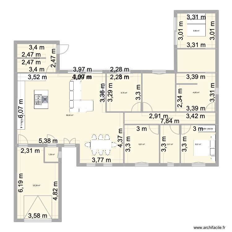 maison plein pied modifier. Plan de 0 pièce et 0 m2