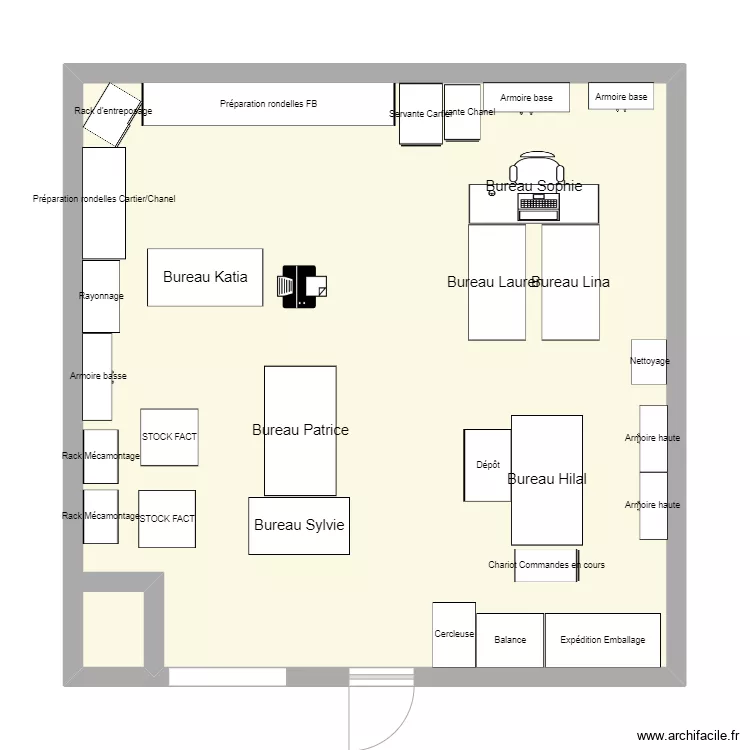 Plateforme finale. Plan de 