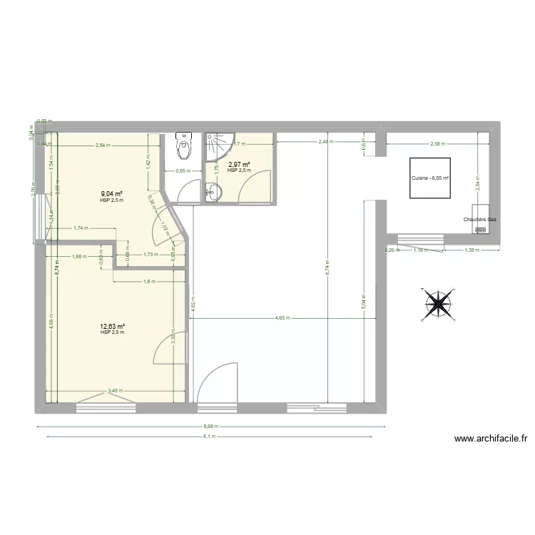 Ramones_ANTE. Plan de 3  et 25 m²
