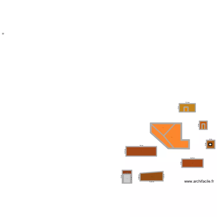 HANGAR. Plan de 13  et 311 m²