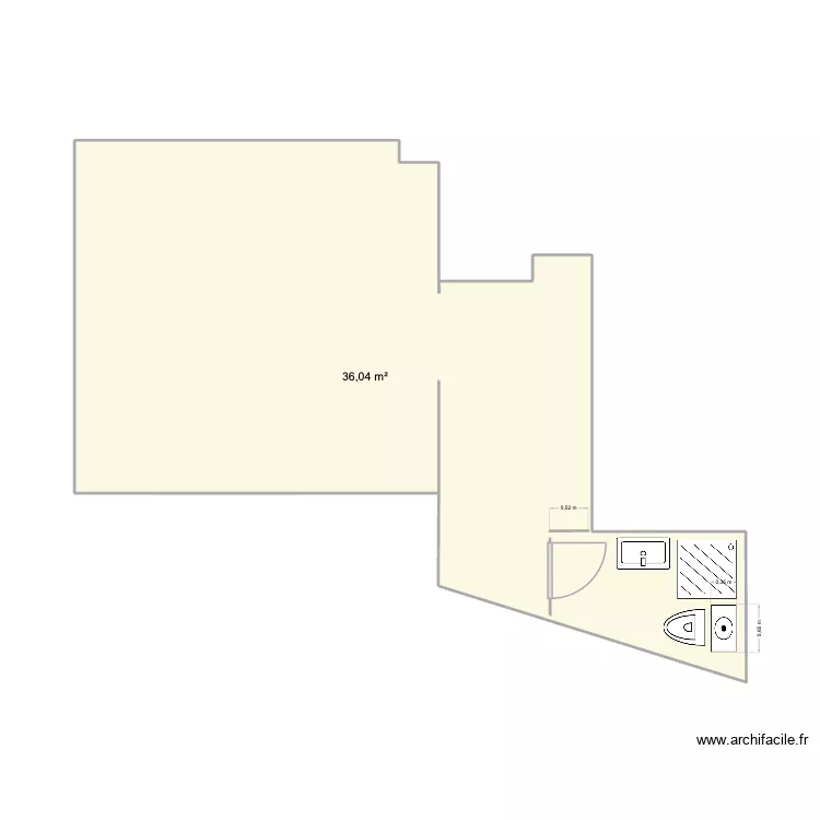 Lager 02. Plan de 1  et 36 m²