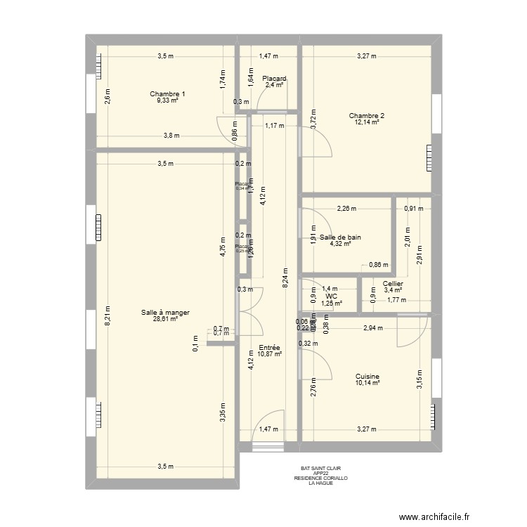 BAT SAINT CLAIR. Plan de 0 pièce et 0 m2