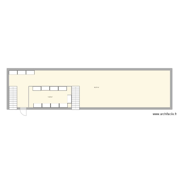 Maintenane. Plan de 2 pièces et 98 m2