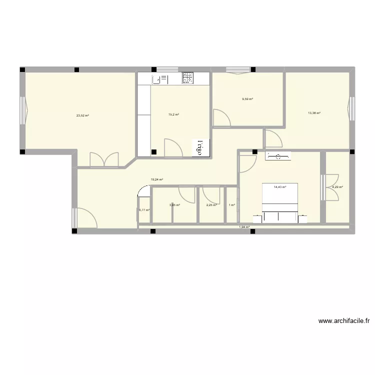 plan6. Plan de 12  et 110 m²