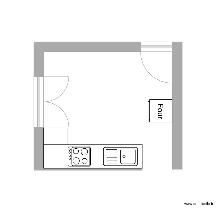 Cuisine Calvisson avant. Plan de 0 pièce et 0 m2