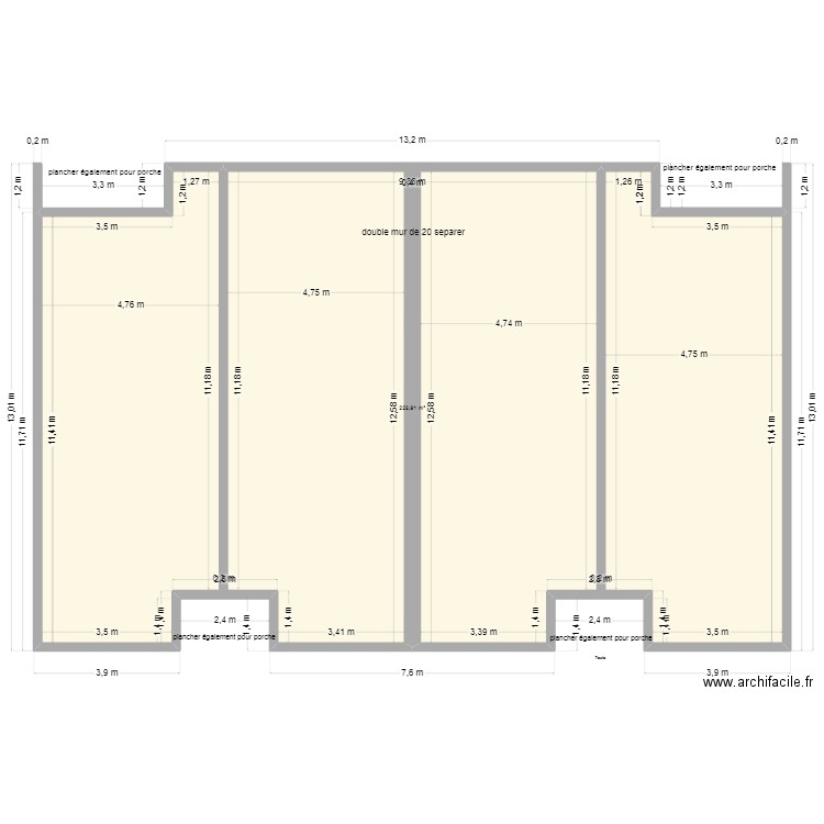 andré la hante vs. Plan de 1 pièce et 224 m2