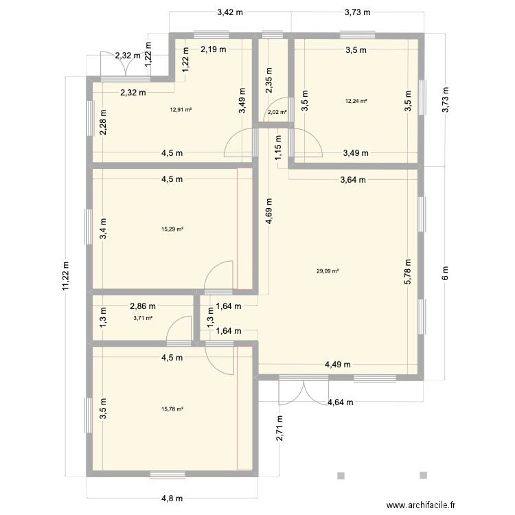 PLAN SONUCI. Plan de 7 pièces et 91 m2