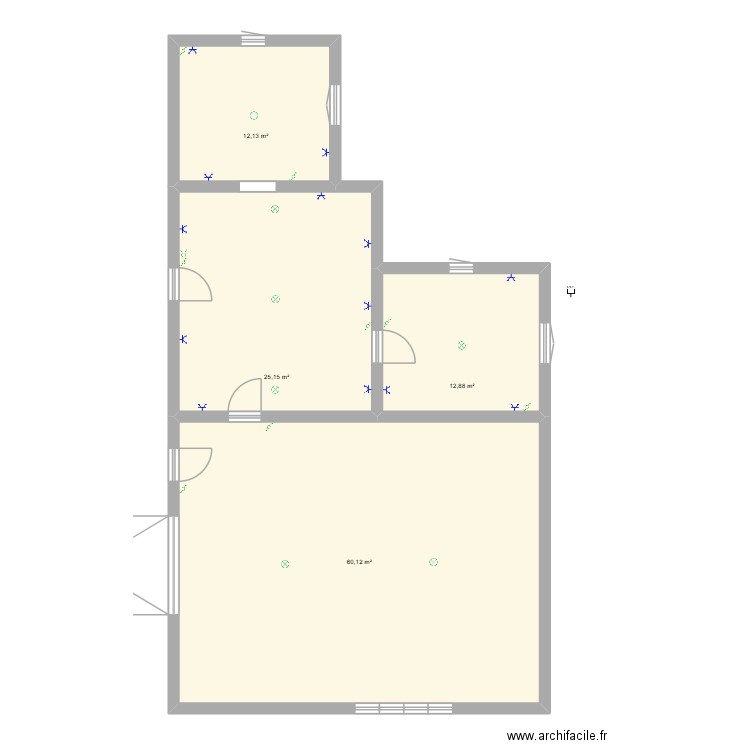 La maison de Tchoupi. Plan de 4 pièces et 110 m2