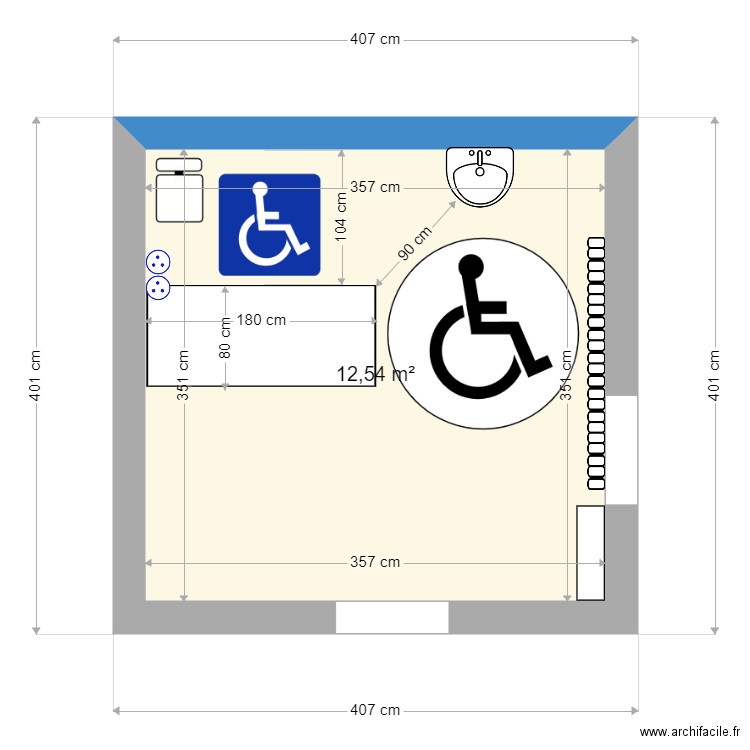 IME Escarbelt. Plan de 1 pièce et 13 m2