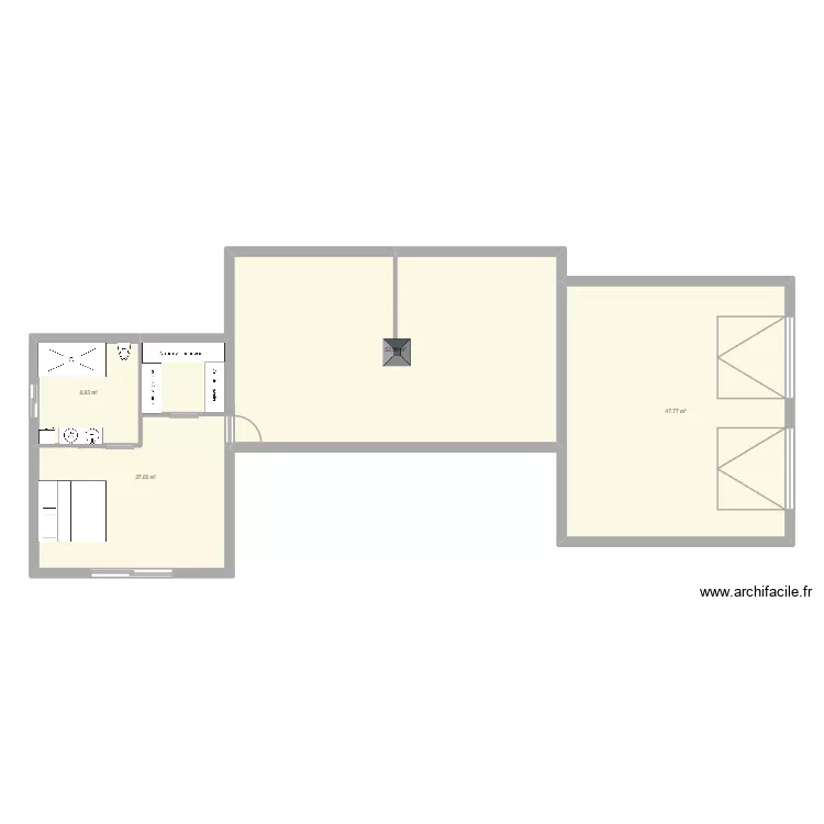 MAISON. Plan de 4 pièces et 136 m² MAISON. Plan de 4 pièces et 136 m²