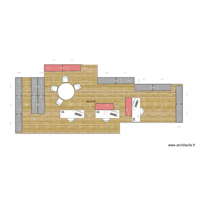 LOG BATB. Plan de 1 Pièce et 38 m² LOG BATB. Plan de 1 Pièce et 38 m²