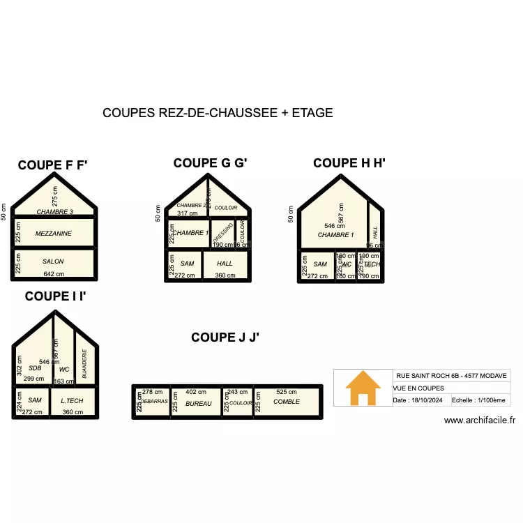 V.RADOUX - VUE EN COUPES - F..J - VER2.20. Plan de 
