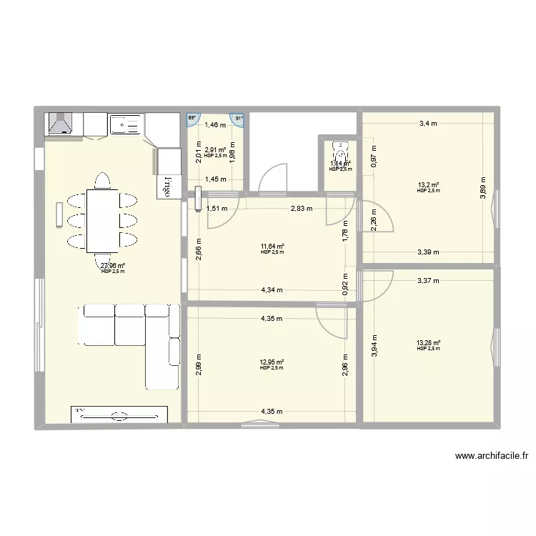 ebauche. Plan de 7 et 83 m² ebauche. Plan de 7 et 83 m²