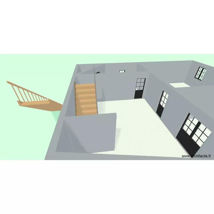 maison. Plan de 6  et 131 m²