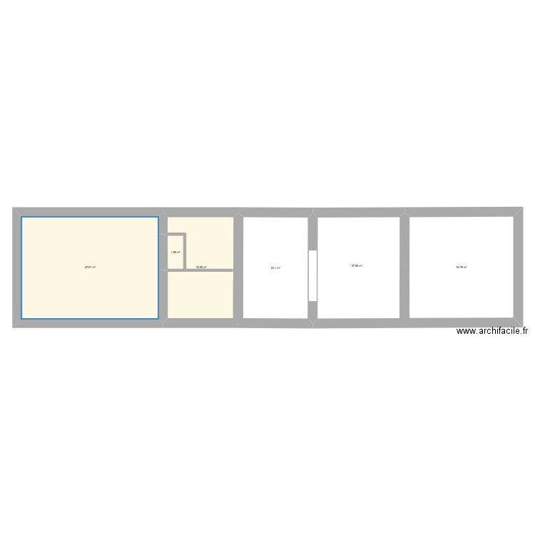 PECHE. Plan de 6 pièces et 157 m2