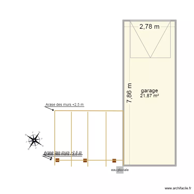 essai6. Plan de 1 Pièce et 22 m²
