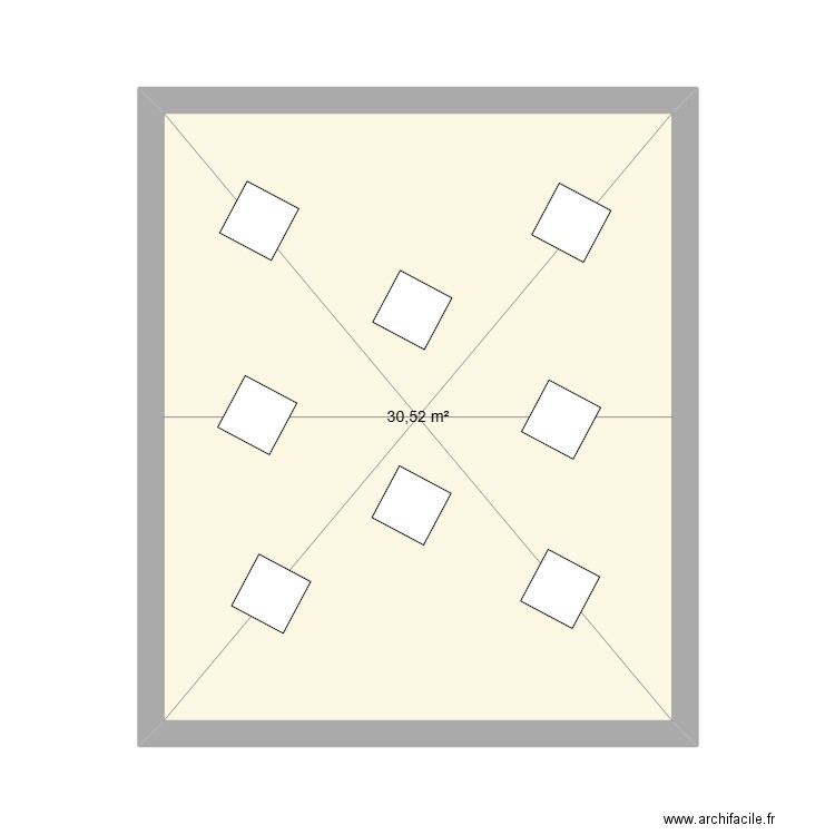 Plafond 1. Plan de 1 pièce et 31 m2